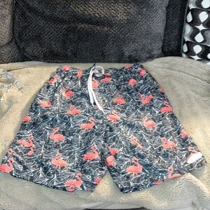 🔹4 for $30 Boys Surf Zone Flamingo Trunks, XL